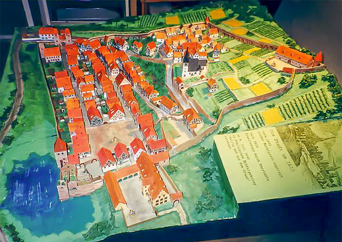 Die Zwingenberger Altstadt im Modell